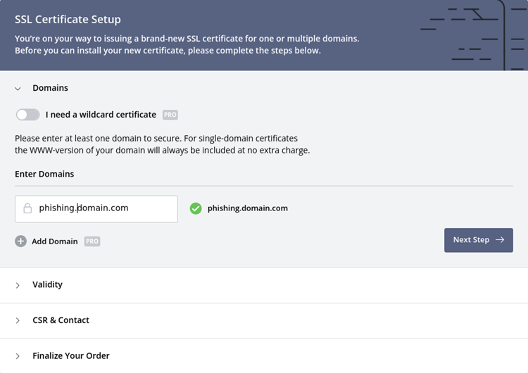 Easily create  SSL certificate
