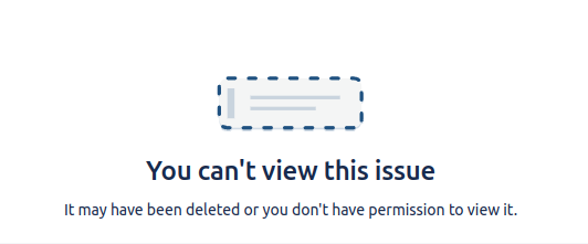 Error - You Can't View This Issue