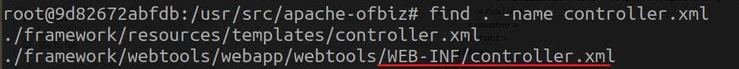 Resolved path /framework/webtools/webapp/webtools/WEB-INF/controller.xml