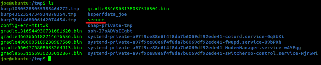 Secure marker file created again in /tmp confirming the authentication bypass RCE