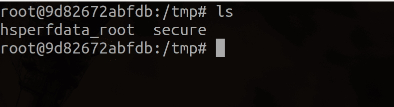 Confirmation that the secure marker file was created in the /tmp directory