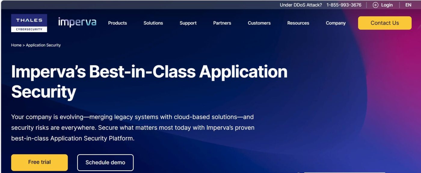 Imperva Application Security screenshot