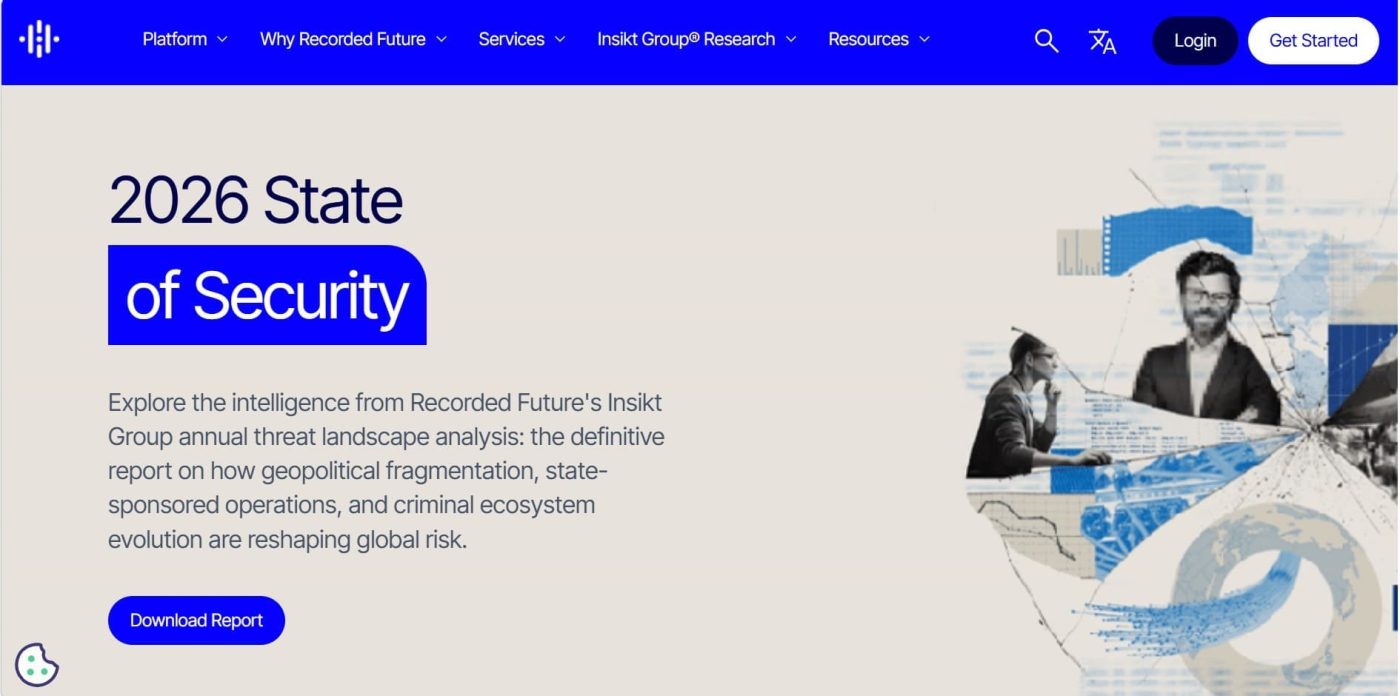 Recorded Future screenshot