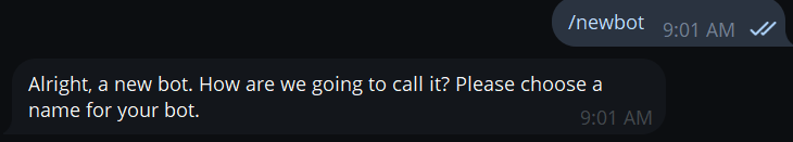 Creating a new Telegram bot 