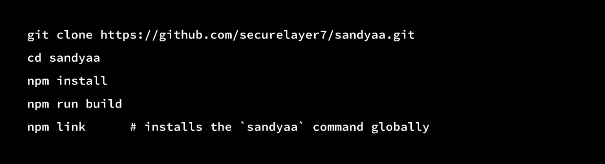 code to install sandyaa