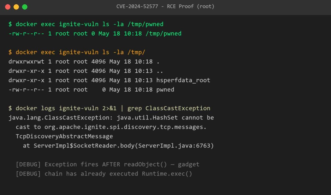 Verify Code Execution cve-2024-52577