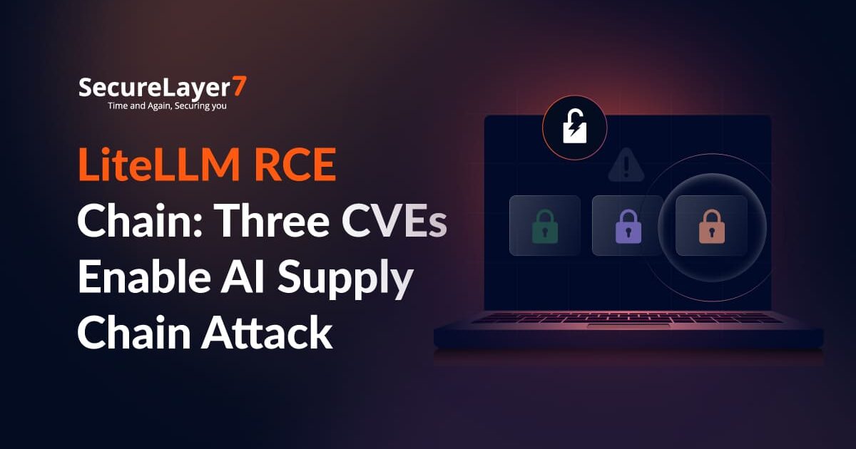 LiteLLM RCE Chain: Three CVEs Enable AI Supply Chain Attack