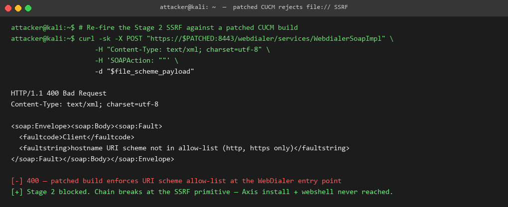 Verification Against the Patched Build