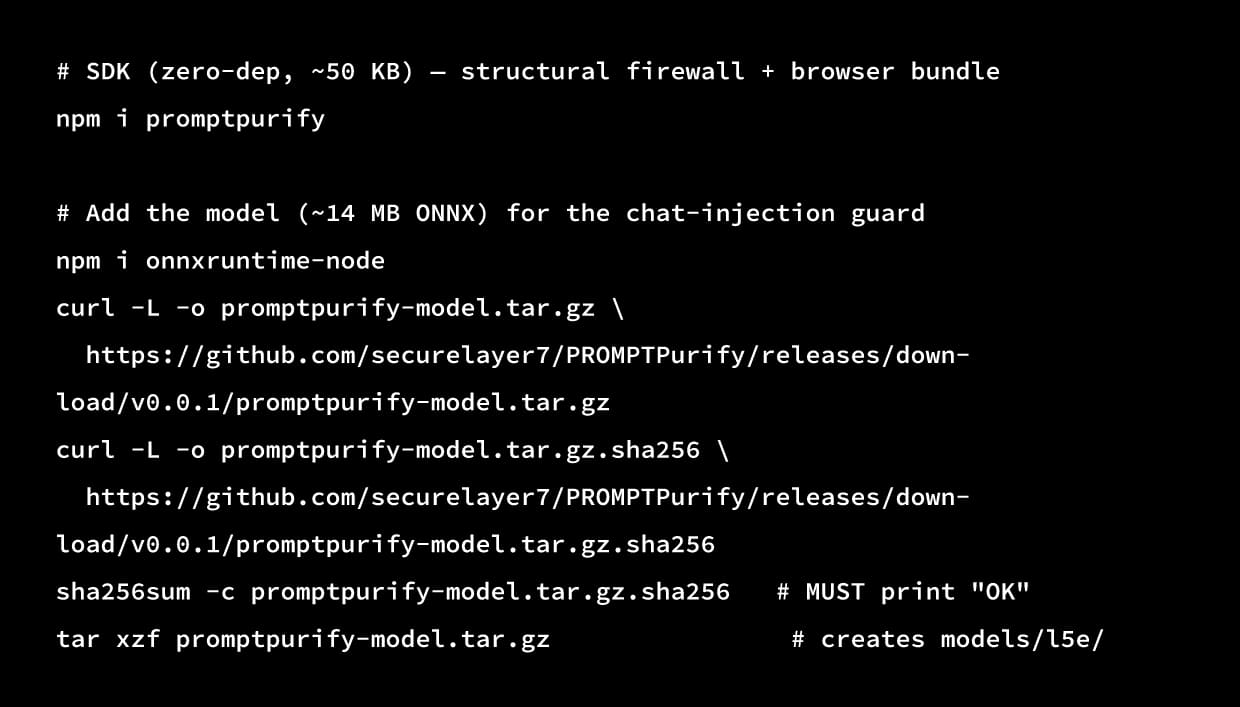 install lightweight SDK