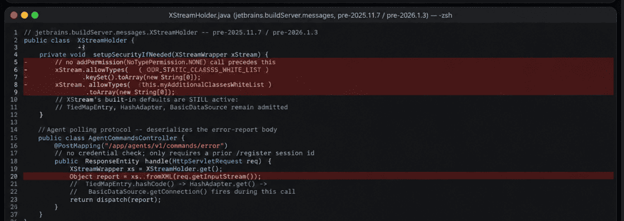 vulnerable code path 